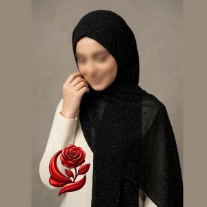 شال کرپ شیفون اکلیلی وارداتی
